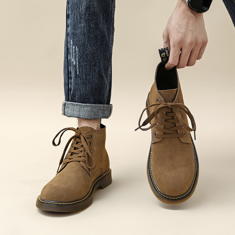 Lace-up Mid-top Warm Outdoor Work Shoes