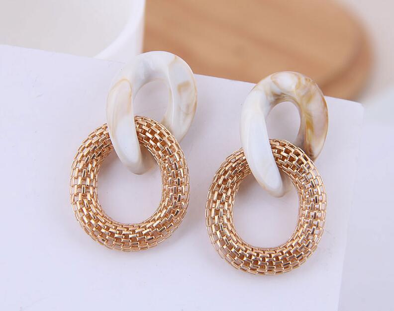 Fashion Exaggerated Acrylic Chain Earrings