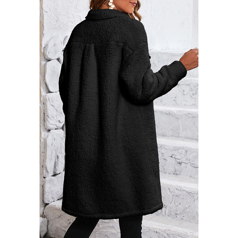 European And American Leisure Lambswool Warm Jacket For Women