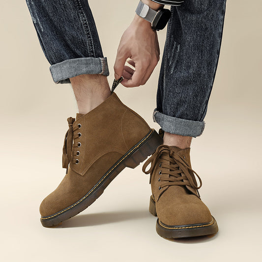 Lace-up Mid-top Warm Outdoor Work Shoes