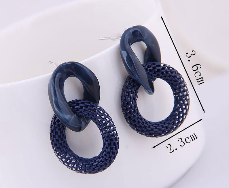 Fashion Exaggerated Acrylic Chain Earrings