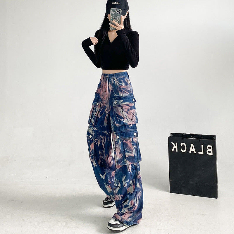 Spring And Autumn New High Waist Loose All-match Wide Leg Pants