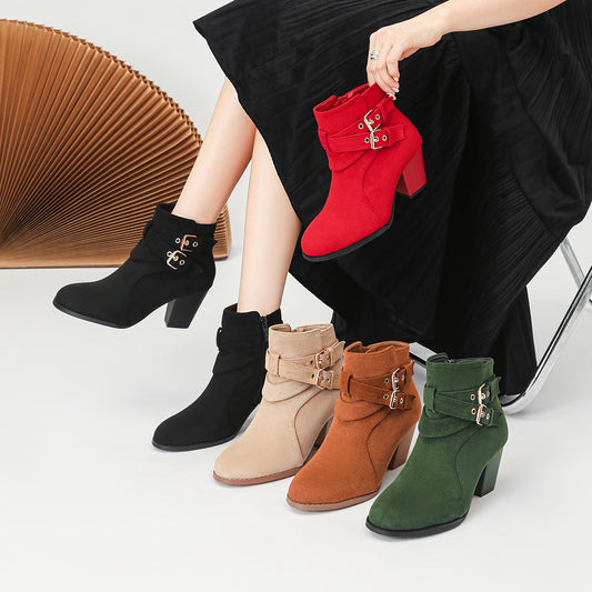 Women's Ankle Boots New Fashion Ankle Boots Comfortable Suede