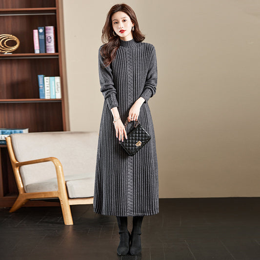 Plus Size Thickened Base Dress Women