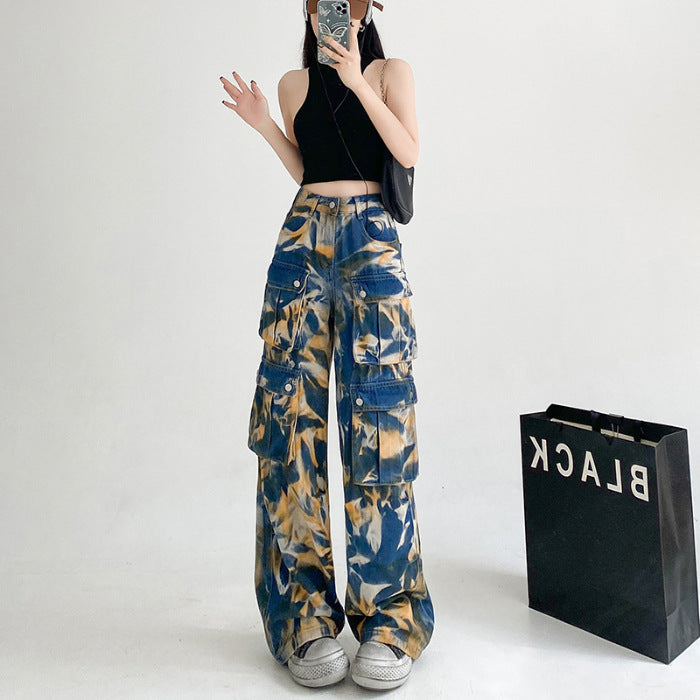 Spring And Autumn New High Waist Loose All-match Wide Leg Pants