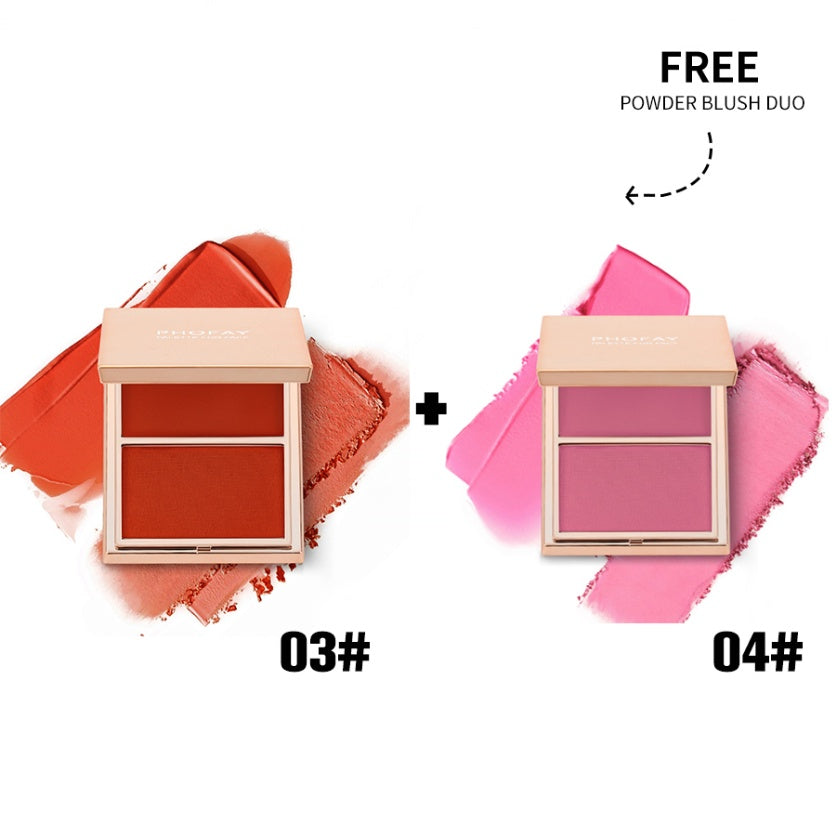 PHOFAY Double-Take Cream & Powder Blush Duo