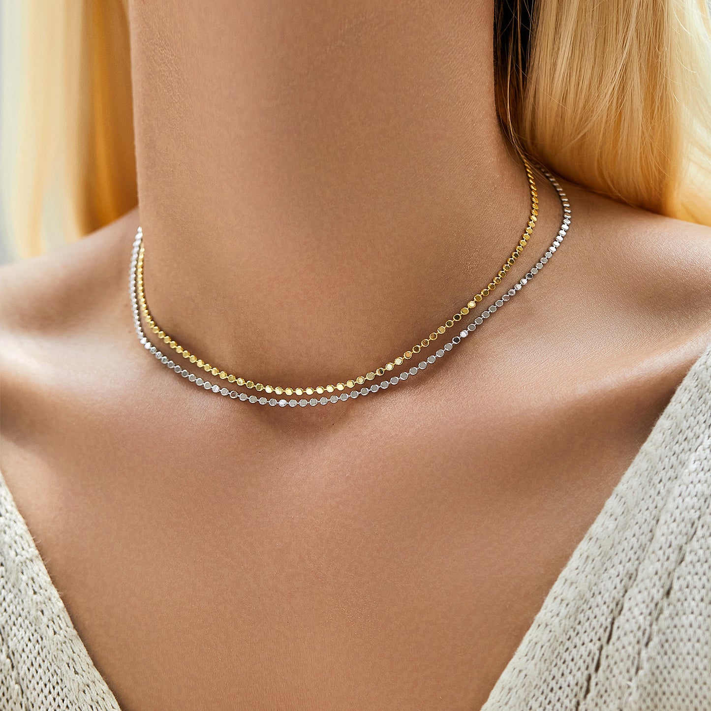 S925 Sterling Silver Minority Simple Choker Choker Women