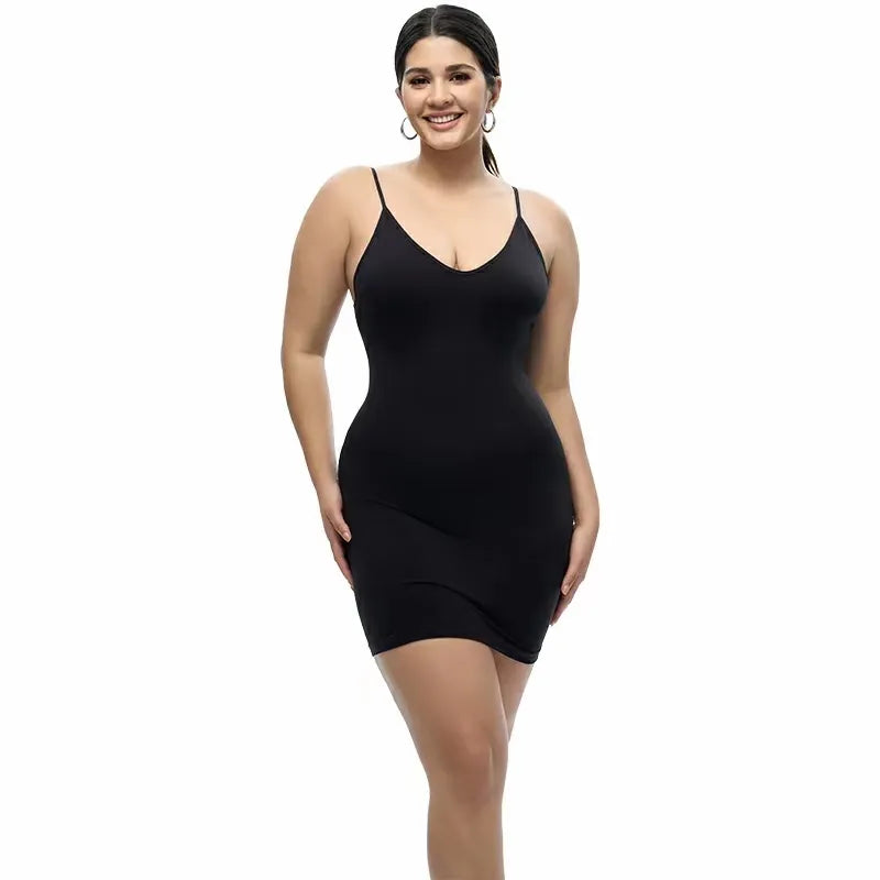 Square Neckline Shapewear Short Skirt